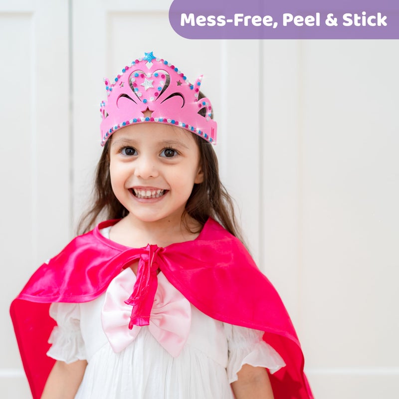 jackinthebox Princess Themed Arts and Crafts for Girls - Make a Cape  Tiara and Wand  Best Gift for Girls Ages 5 6 7 8 Years  3 Craft Projects in 1 Box.. - Image 3
